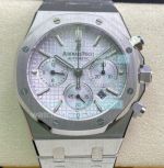 Swiss Replica Audemars Piguet Royal Oak Silver Chronograph Watch 41MM